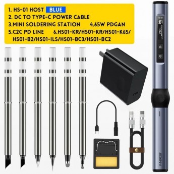 Паяльник портативный USB FNIRSI HS-01 BLH 96 Вт 24 В Паяльник портативный USB FNIRSI HS-01 BLH 96 Вт 24 В